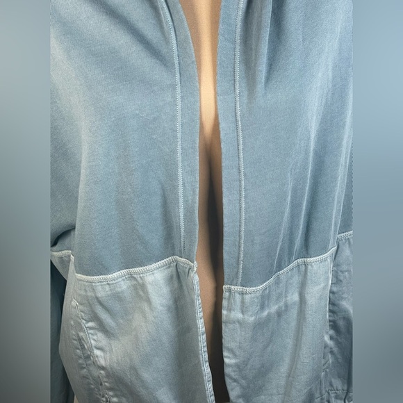 Anthropologie Postmark Light Blue Open Anorak Hoodie Jacket Medium - Picture 7 of 9